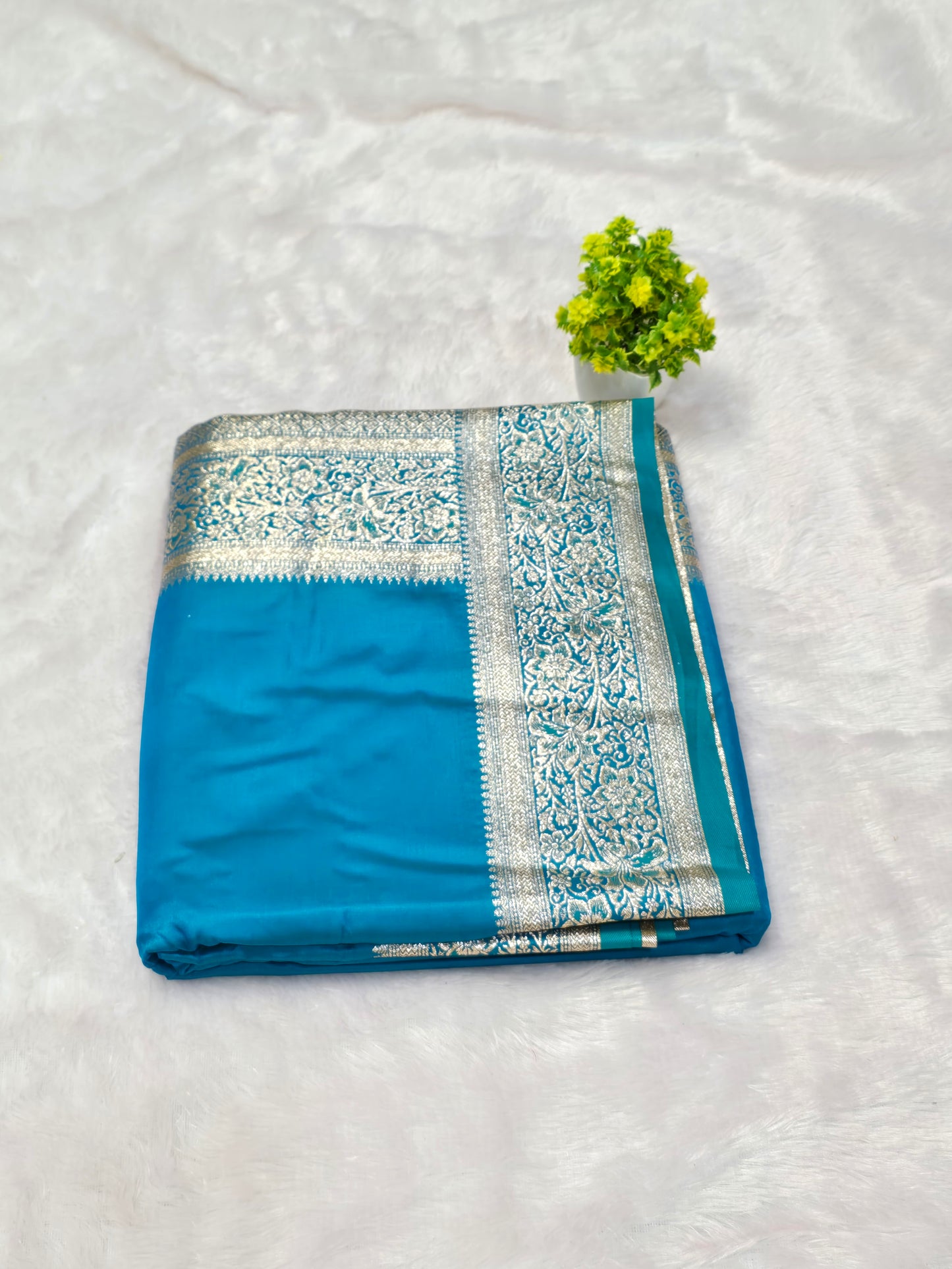 Turquoise Royal Banarasi Zari Saree