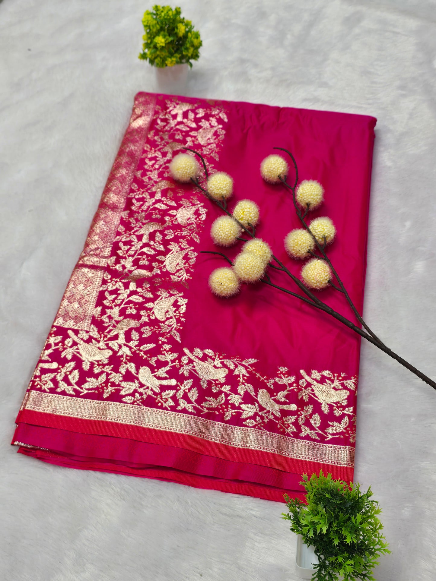 Pink Royal Banarasi Zari Saree