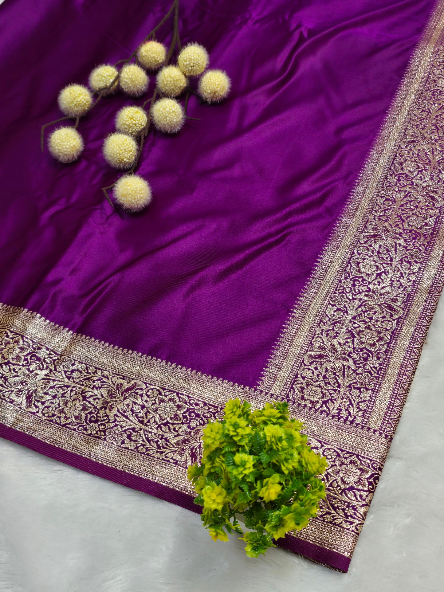 Purple Royal Banarasi Zari Saree