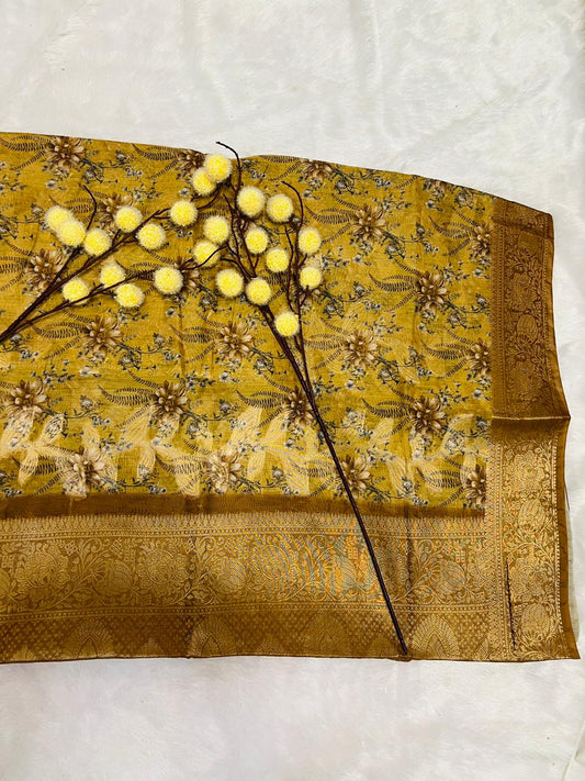 Multi Color Digital Printed Soft Silk Saree-6