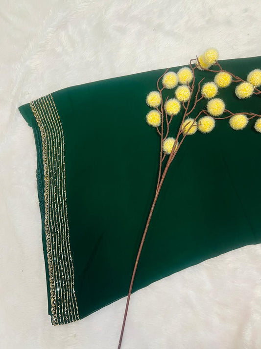 Green Digital Printed Soft Silk Saree