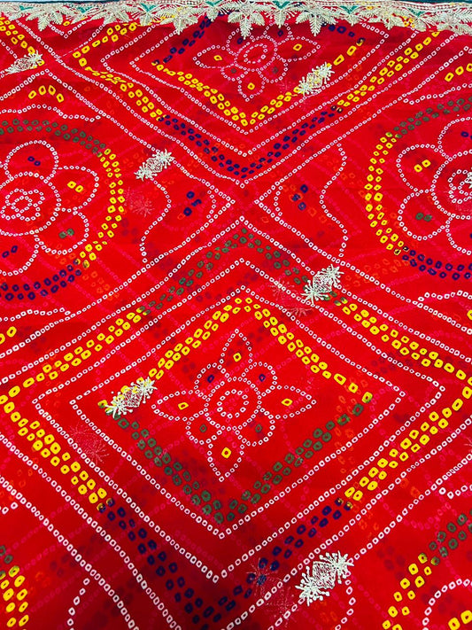 Chunadi Printed Bandhani Saree