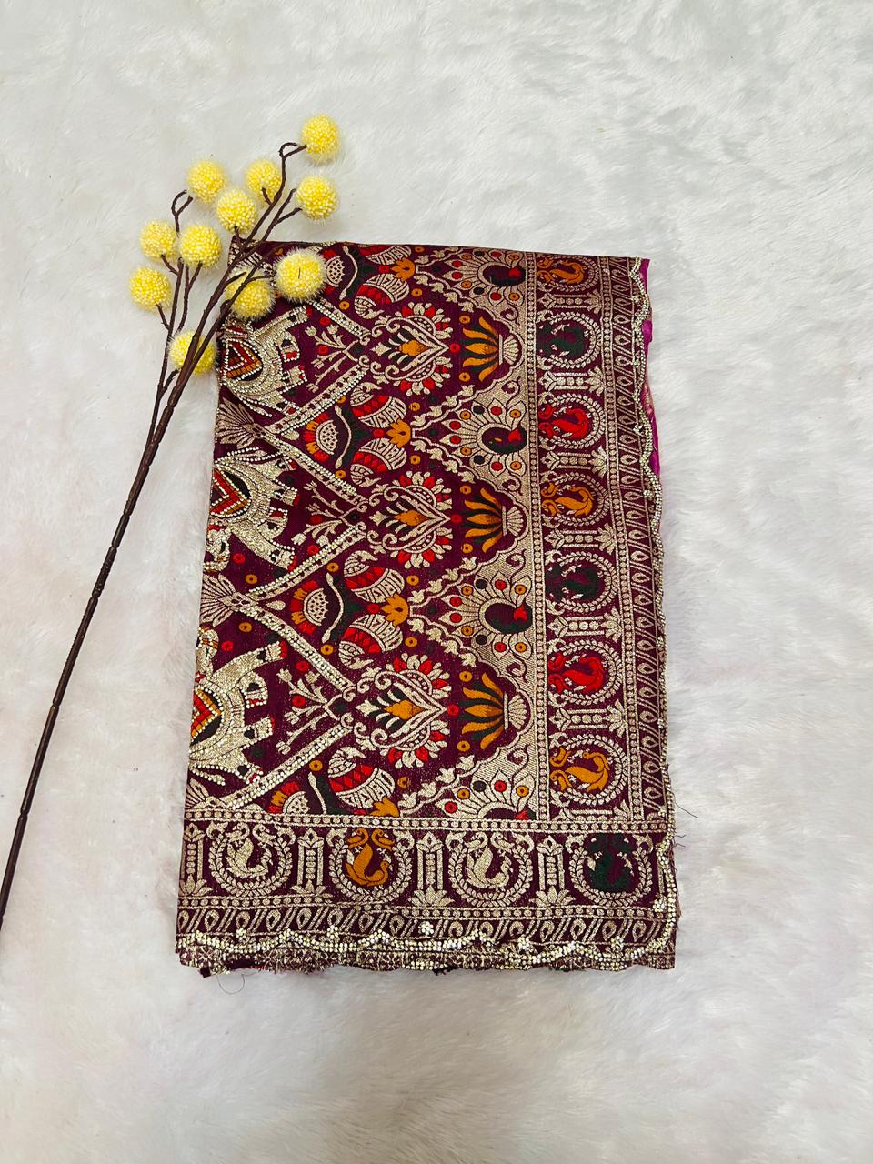 Banarasi Elephant Motif Saree