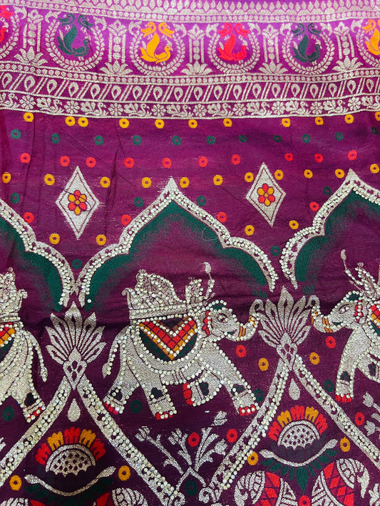 Banarasi Elephant Motif Saree