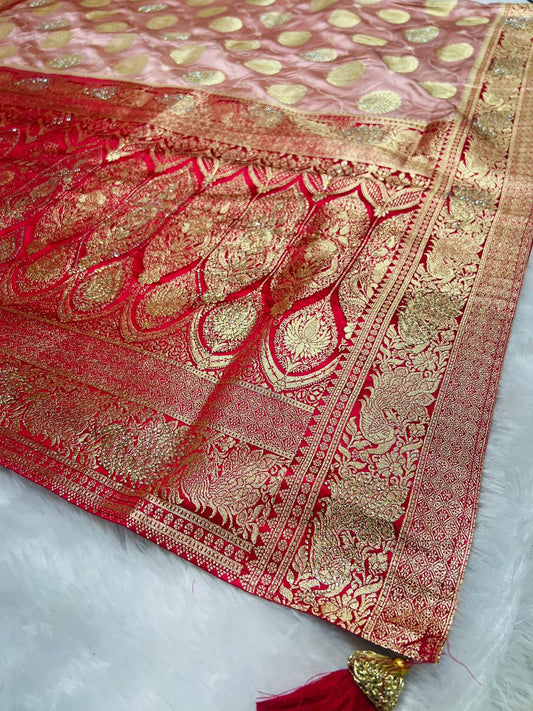 Banarasi Saree rich zari weaving with traditional motifs