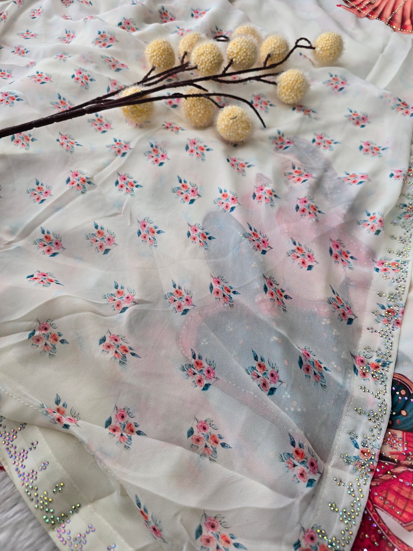 Ethnic Figure Print Party Wear Saree