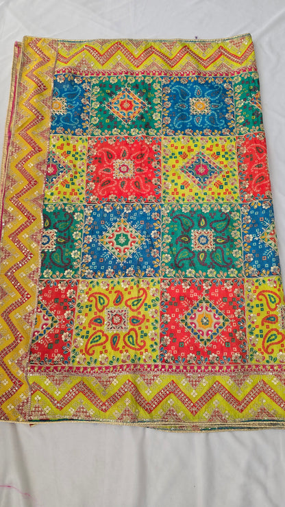Multi-Color Patchwork Dupatta