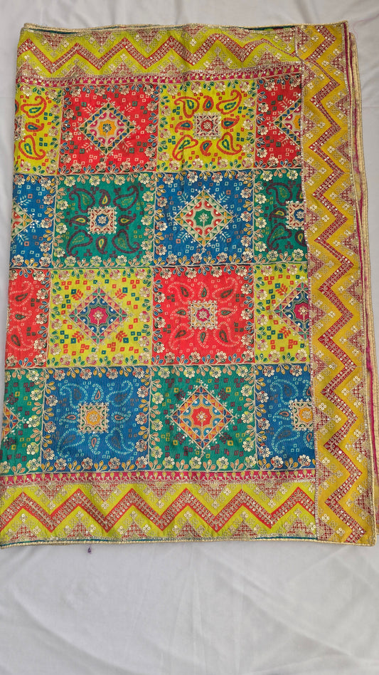 Multi-Color Patchwork Dupatta