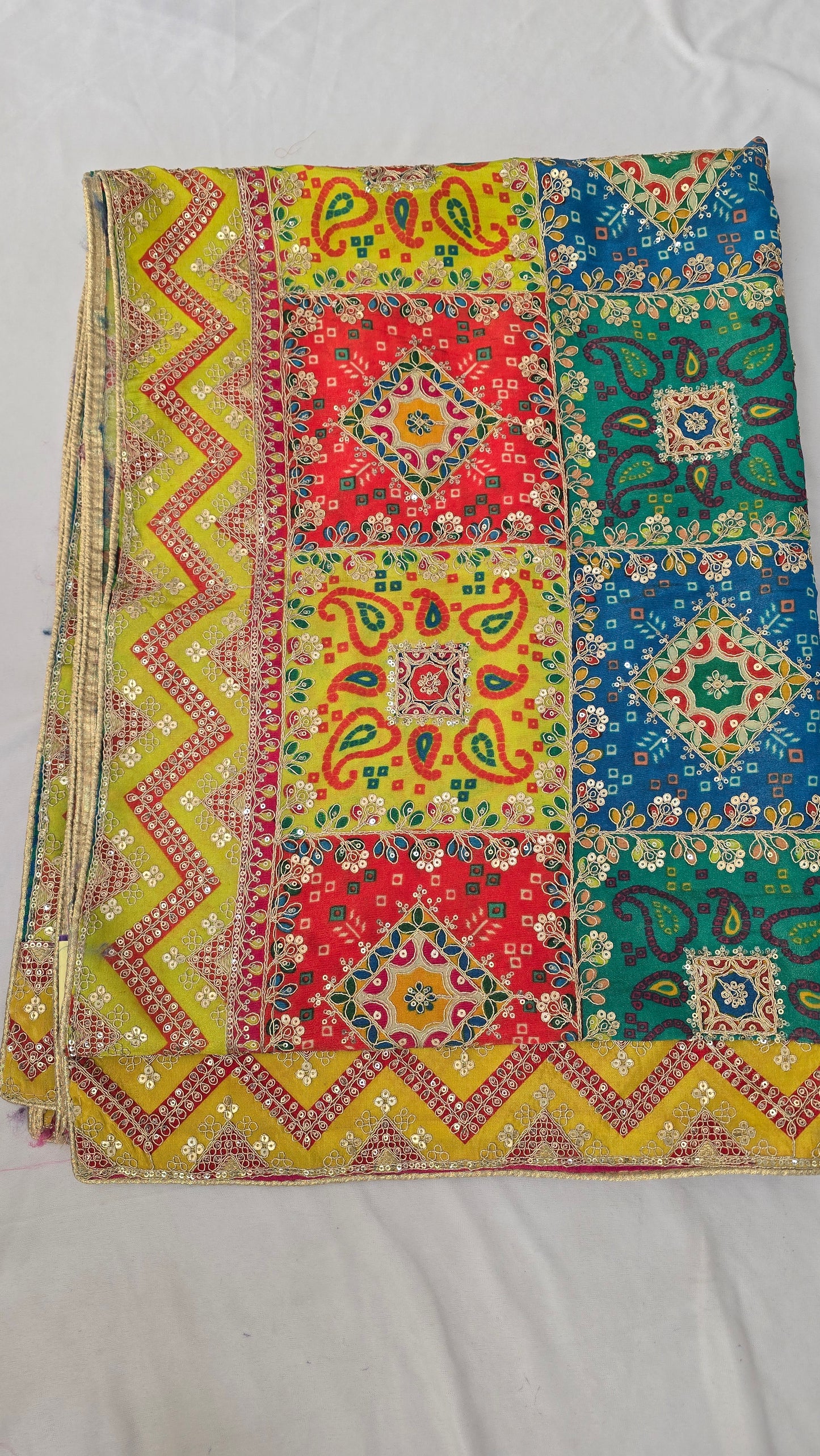 Multi-Color Patchwork Dupatta