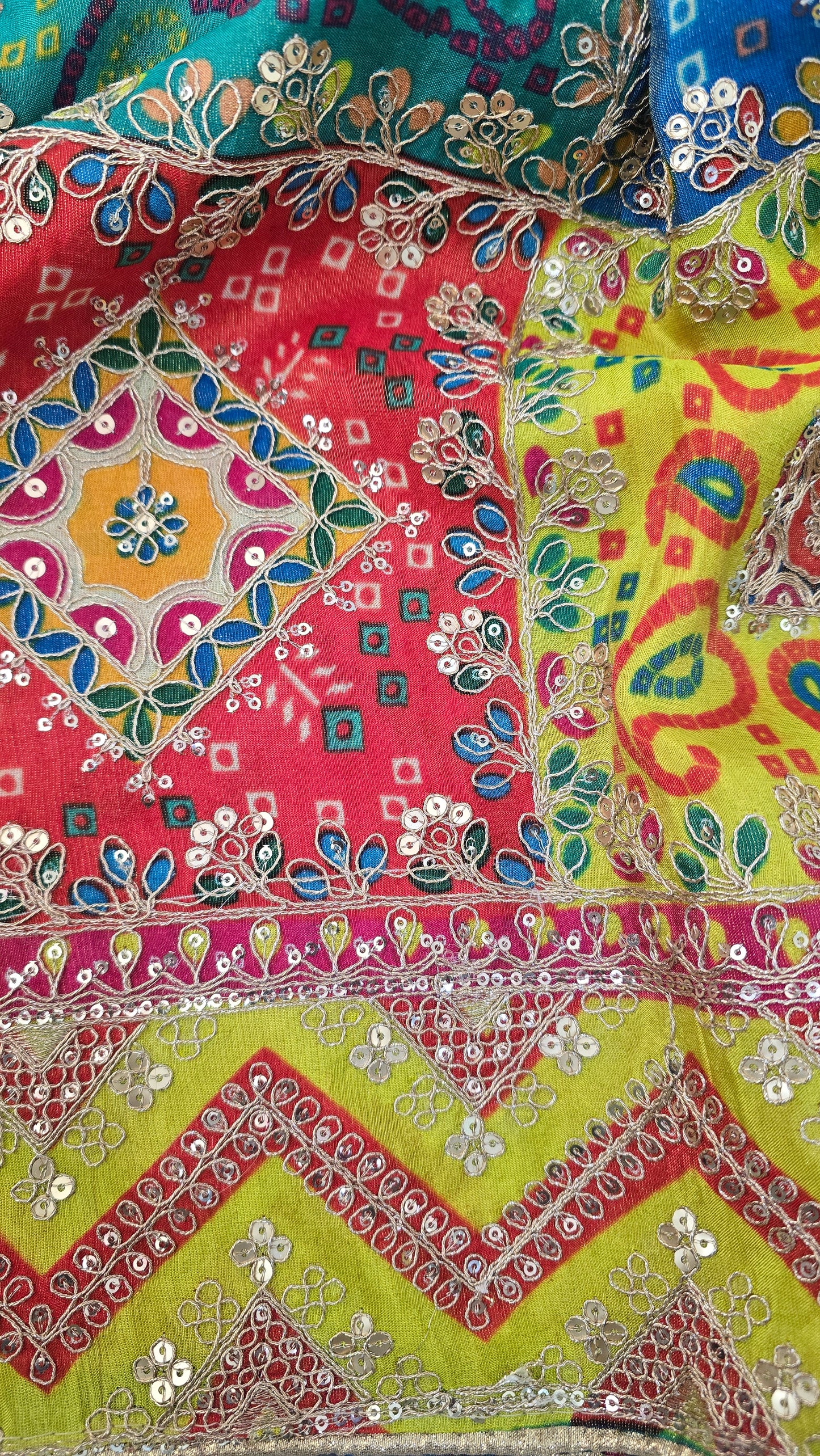 Multi-Color Patchwork Dupatta