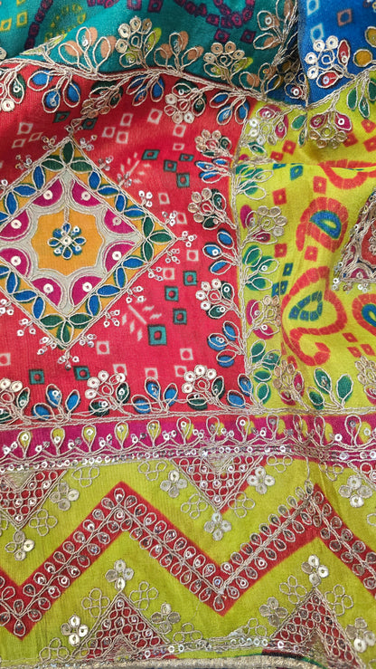 Multi-Color Patchwork Dupatta