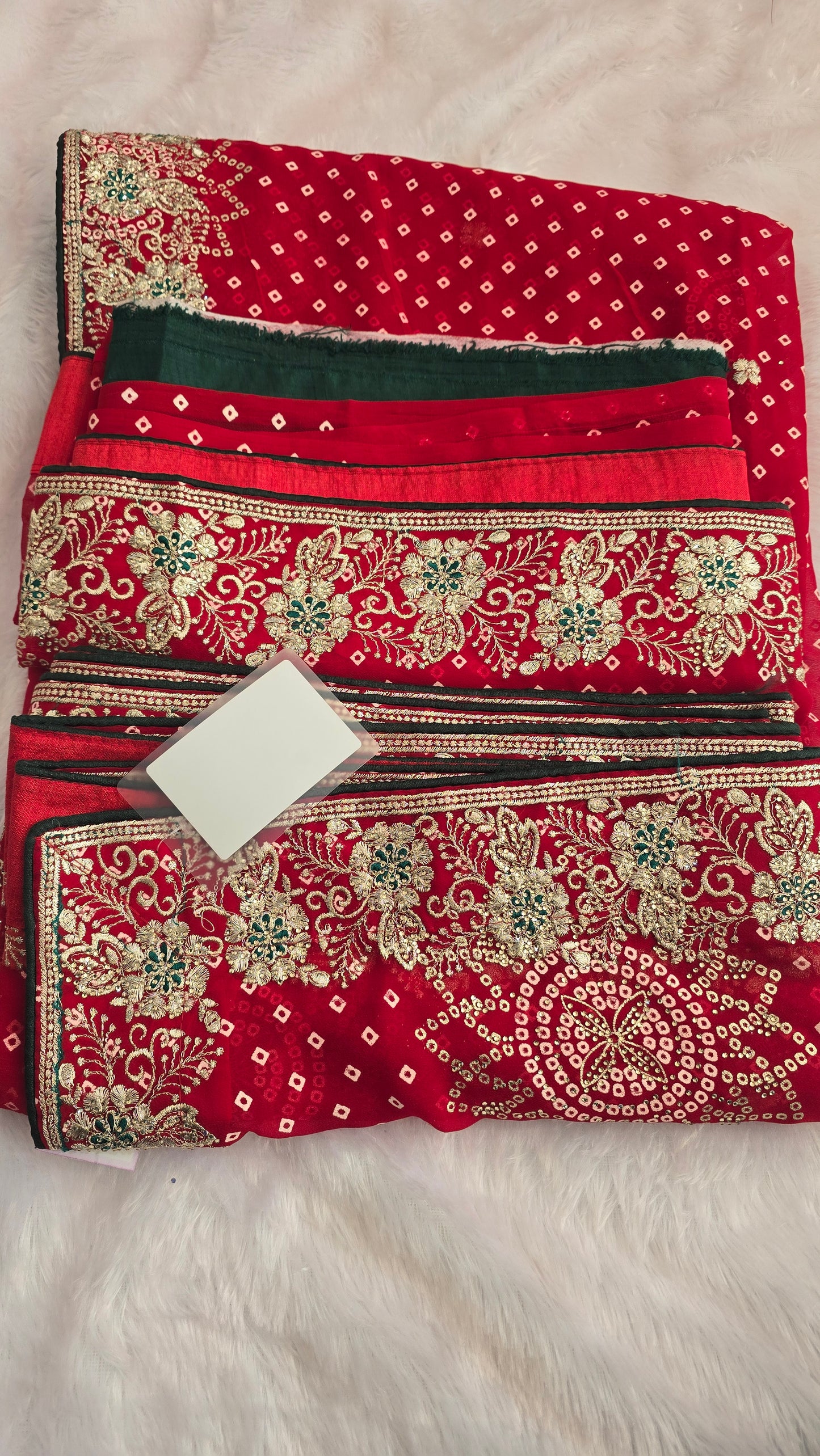 Traditional Bandhani Saree with Heavy Zari