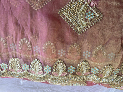 Pink Silk Embroidered Saree (Copy)