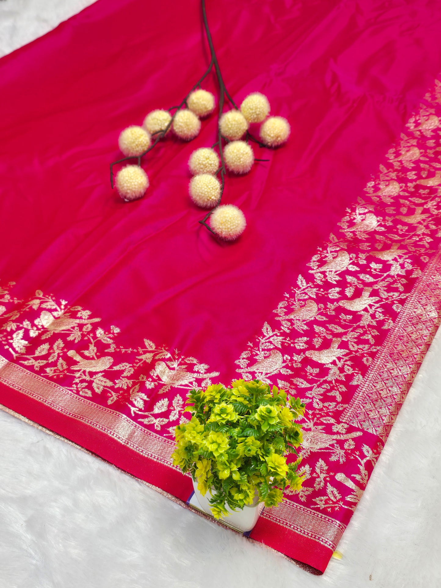 Pink Royal Banarasi Zari Saree