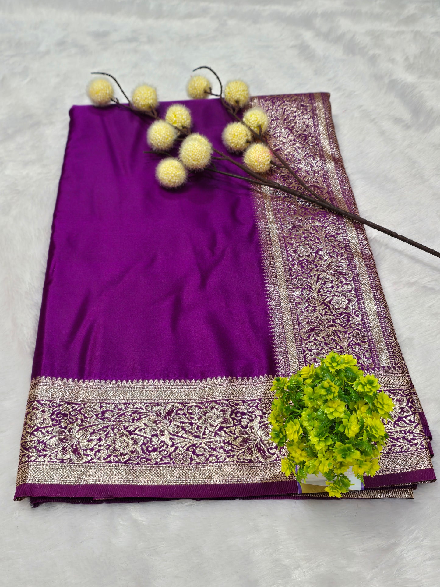 Purple Royal Banarasi Zari Saree