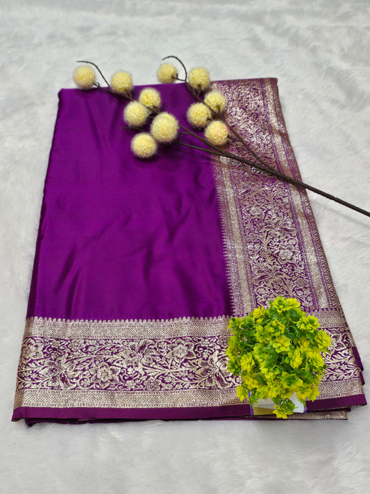 Purple Royal Banarasi Zari Saree