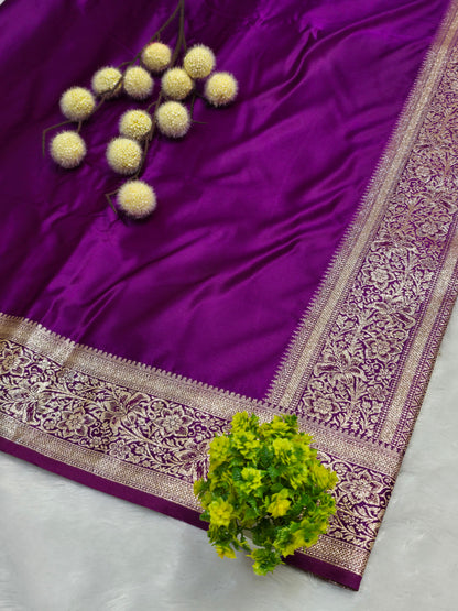 Purple Royal Banarasi Zari Saree