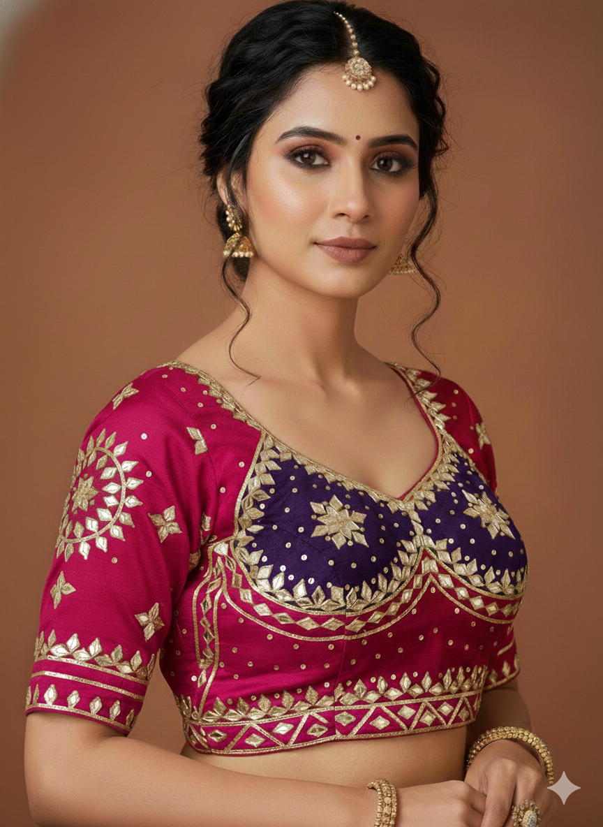 आंगी स्टाइल ब्लाउज़