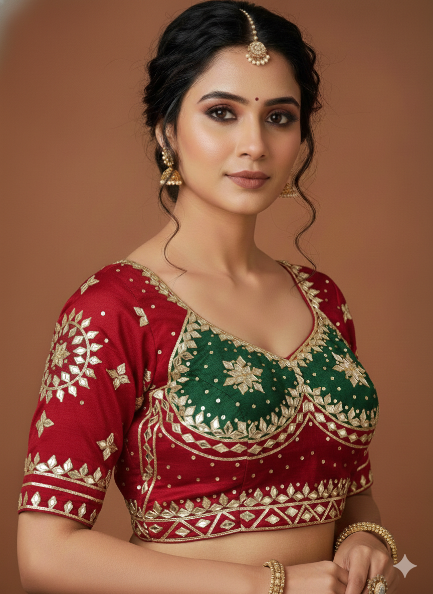 आंगी स्टाइल ब्लाउज़