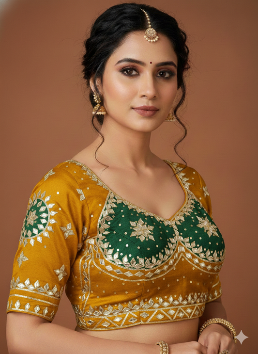 आंगी स्टाइल ब्लाउज़