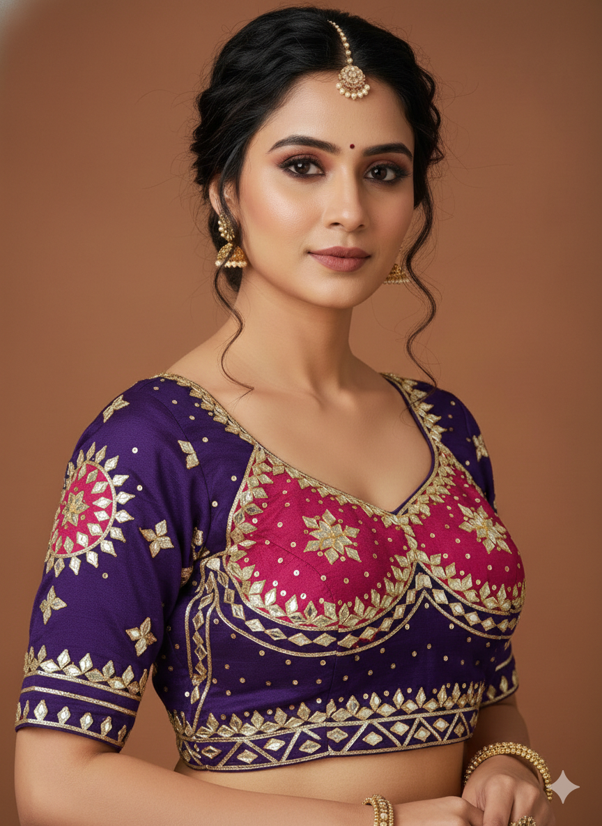 आंगी स्टाइल ब्लाउज़