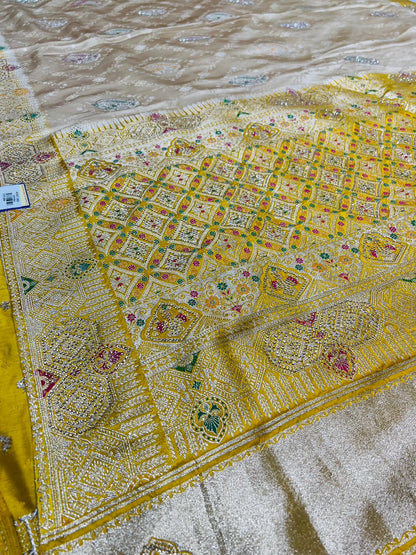Pure Banarasi Katan Silk Saree with Meenakari Work