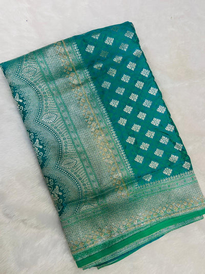 Banarasi Silk Saree with Zari Buta & Traditional Border