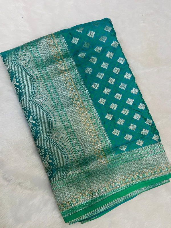 Banarasi Silk Saree with Zari Buta & Traditional Border
