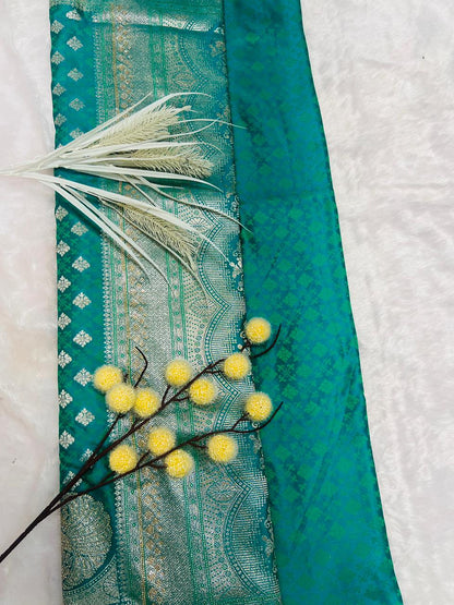 Banarasi Silk Saree with Zari Buta & Traditional Border