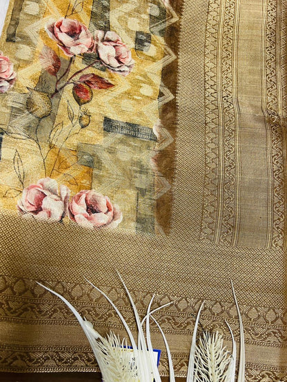 Multi Color Digital Printed Soft Silk Saree-1