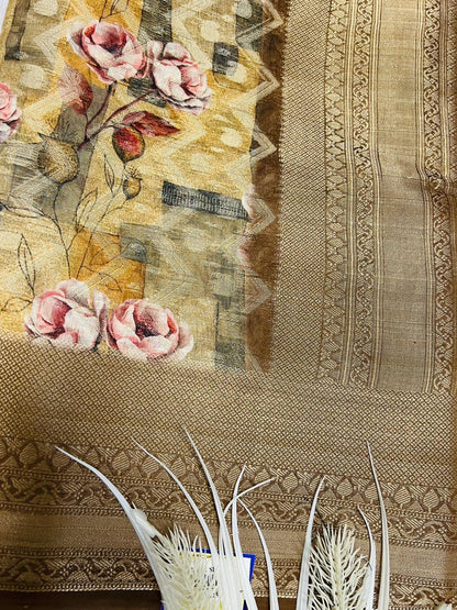 Multi Color Digital Printed Soft Silk Saree-1