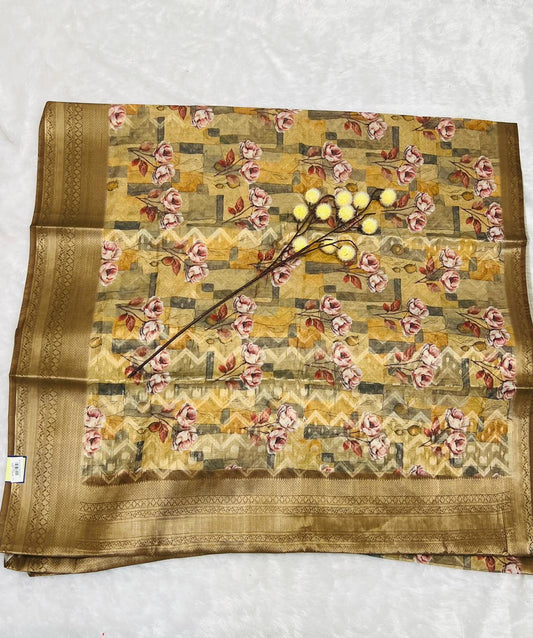 Multi Color Digital Printed Soft Silk Saree-1