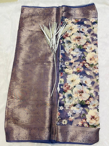 Multi Color Digital Printed Soft Silk Saree-2