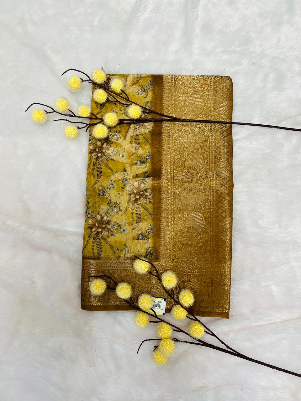 Multi Color Digital Printed Soft Silk Saree-6