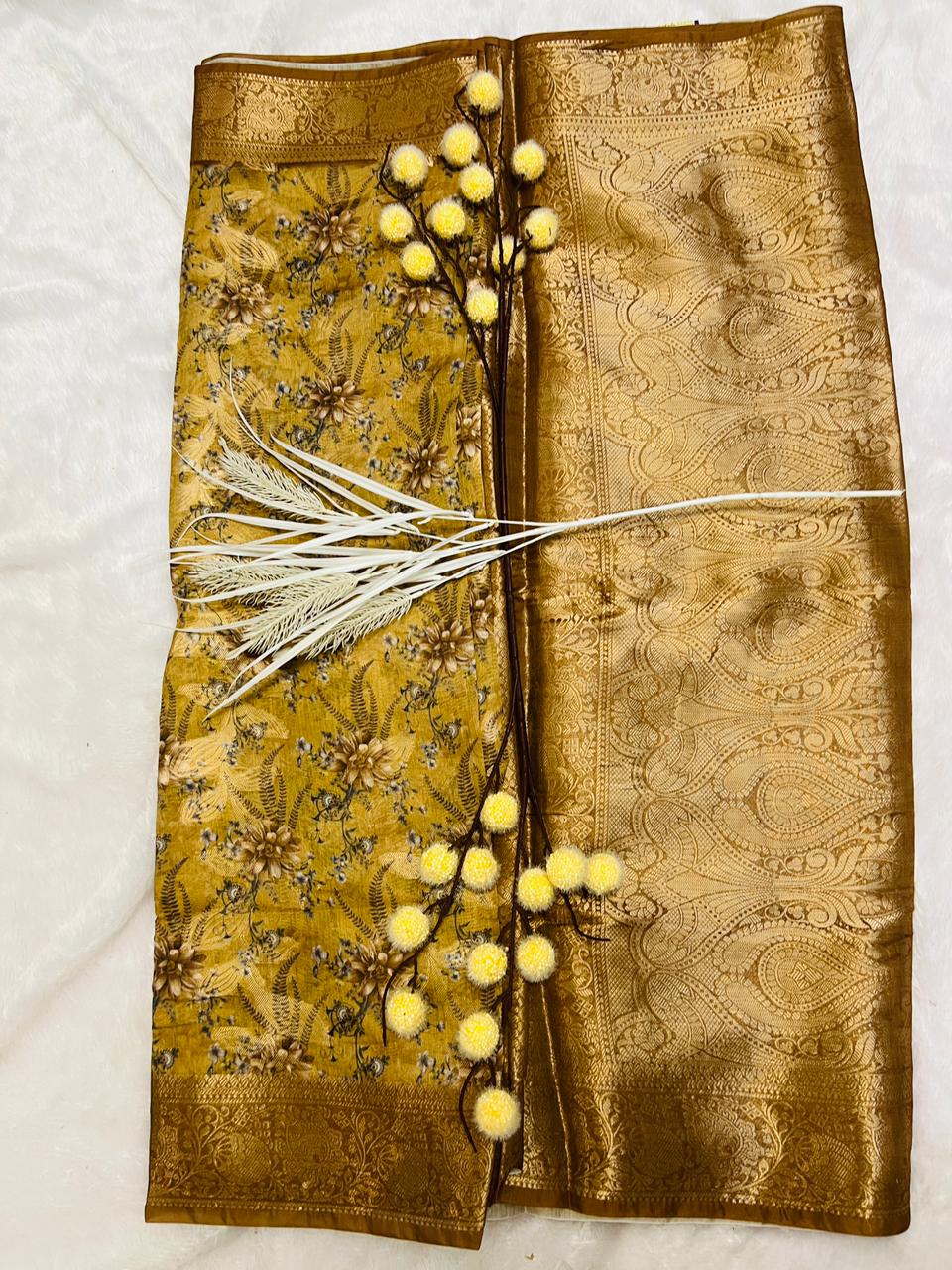 Multi Color Digital Printed Soft Silk Saree-6