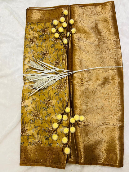 Multi Color Digital Printed Soft Silk Saree-6