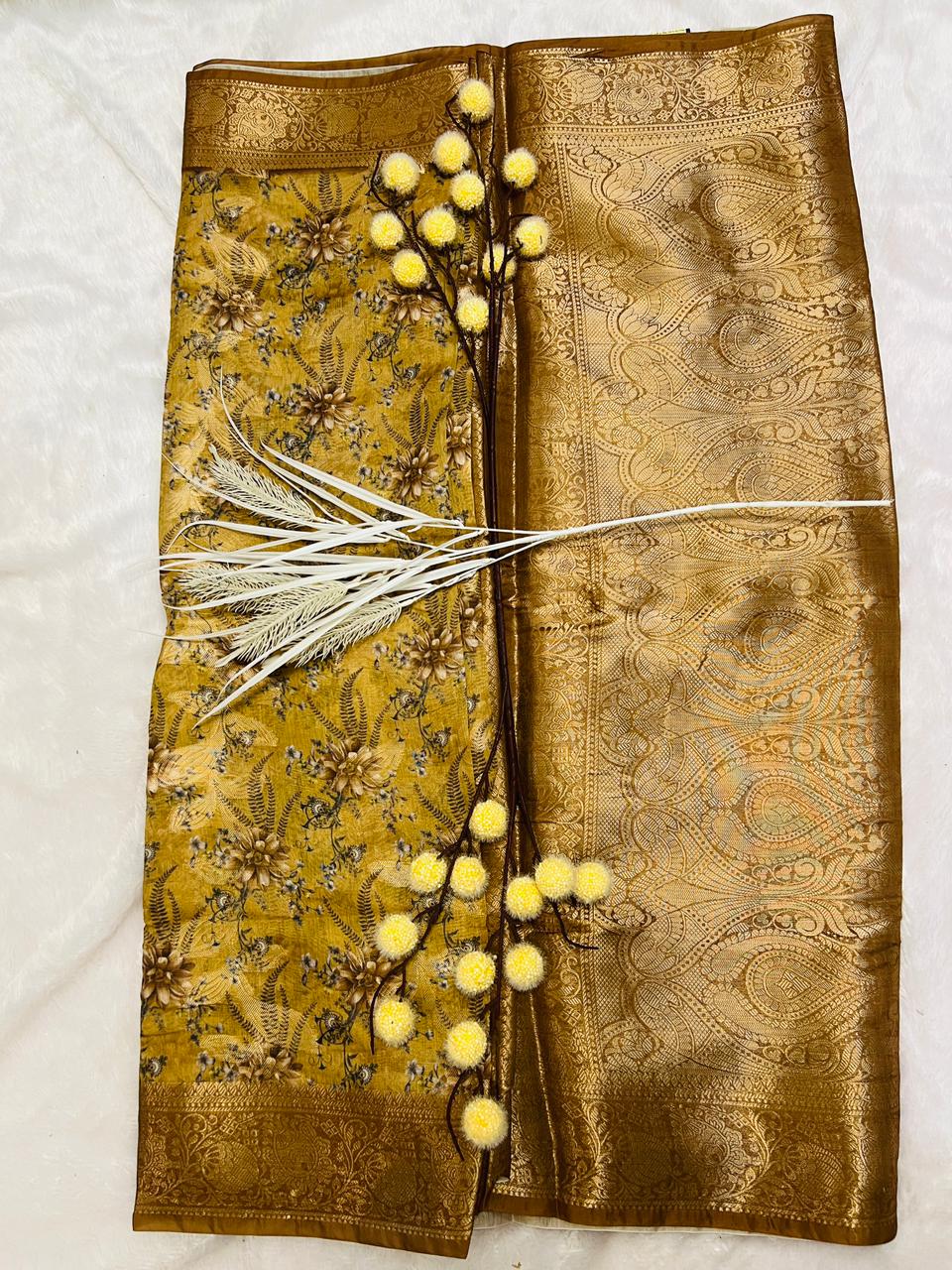 Multi Color Digital Printed Soft Silk Saree-6