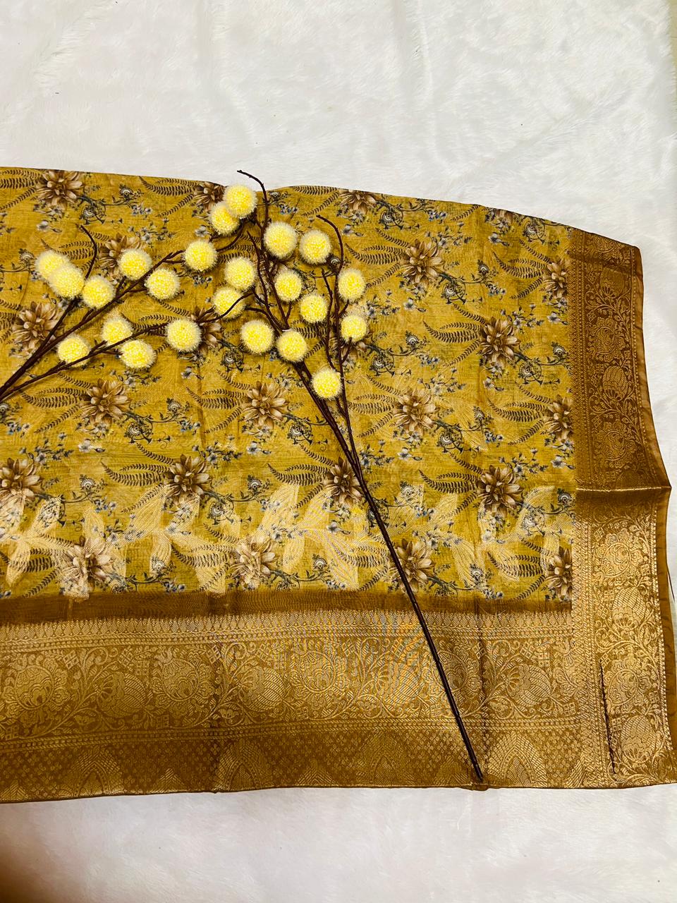 Multi Color Digital Printed Soft Silk Saree-6