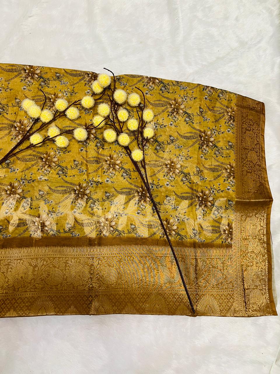 Multi Color Digital Printed Soft Silk Saree-6