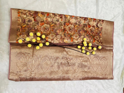 Multi Color Digital Printed Soft Silk Saree-7