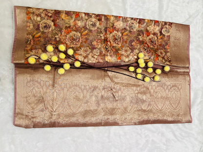 Multi Color Digital Printed Soft Silk Saree-7