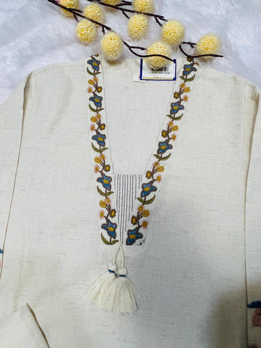 Floral Embroidered Suit Set