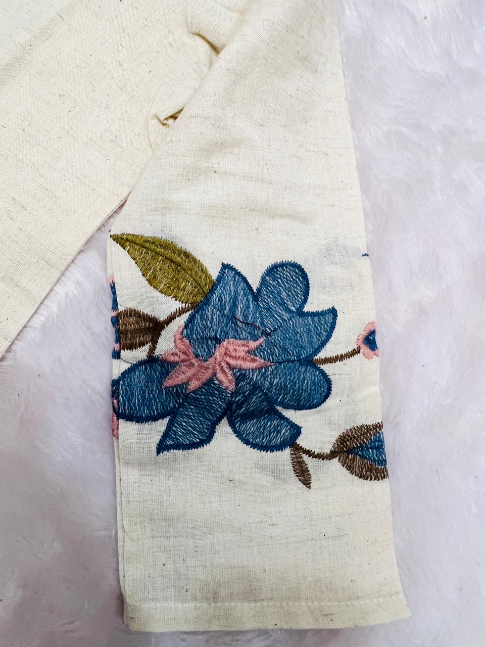 Floral Embroidered Suit Set