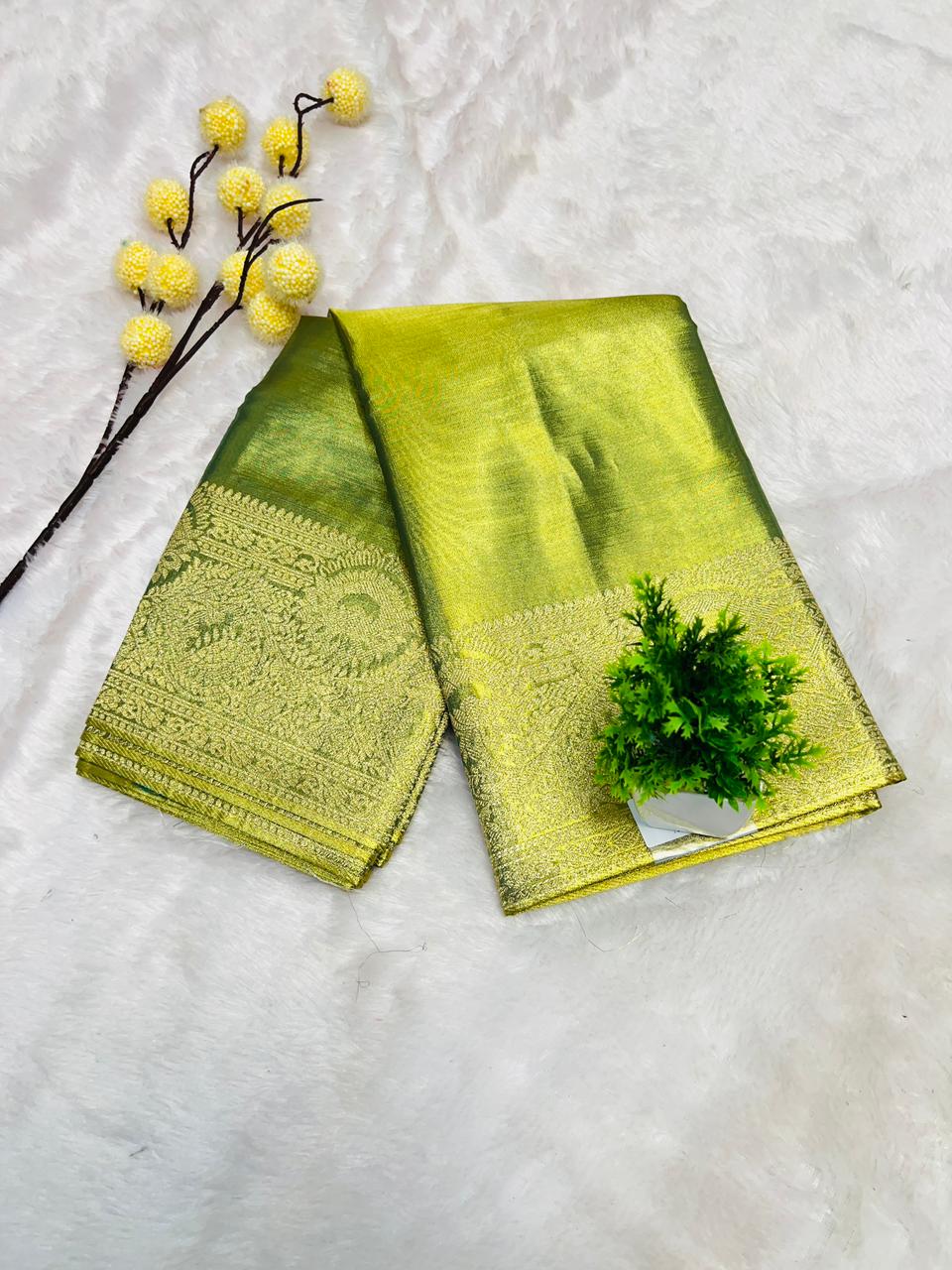 Banarasi Plain Zari Border Saree